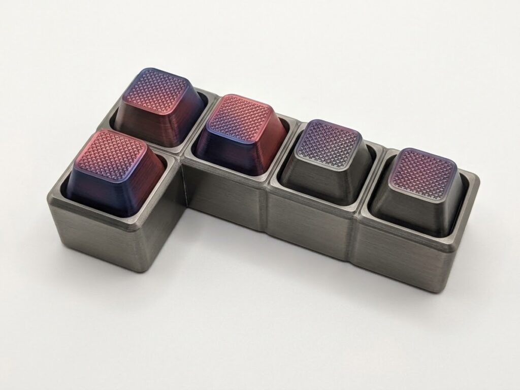 Värviline 3D prinditud 5 klahviga klikker