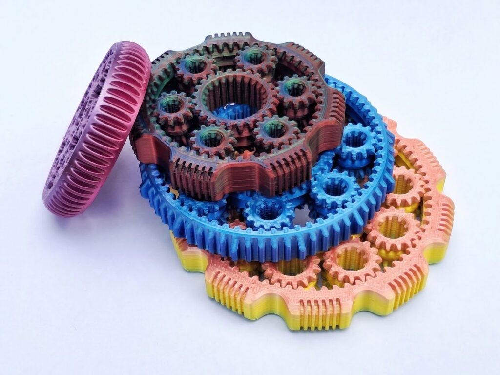 Värviline 3D prinditud vurr fidget spinner